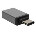 USB 3.1 Type C naar USB 3.0 OTG Adapter voor o.a. iPhone, Macbook en Chromebook - Grijs