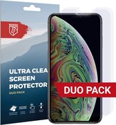 Rosso Screen Protector Ultra Clear Duo Pack Geschikt voor Apple iPhone XS Max | TPU Folie | Case Friendly | 2 Stuks