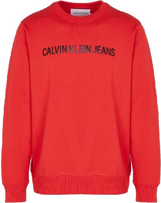 Correct variabel Vriend Zweet Calvin Klein Jeans Institutional logo Reg Crew Neck | bol.com