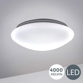 B.K.Licht - LED Badkamerverlichting - witte plafonniére -  badkamerlamp met 1 lichtpunt - IP44  - Ø29cm - 4.000K - 1.200Lm - 12W