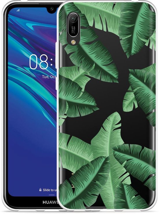 Ontwaken subtiel Dronken worden Huawei Y6 2019 Hoesje Palm Leaves | bol.com