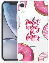 Geschikt voor Apple iPhone Xr Hoesje Donut Worry - Designed by Cazy