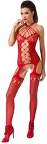 Passion Jarretel Catsuit - Rood