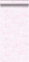 Origin behang zebra's licht roze - 346835 - 53 x 1005 cm