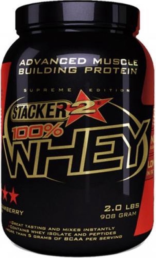 Stacker 2 100% Whey - Eiwitpoeder / Eiwitshake - 2 kilo - Cookies & Cream — afbeelding 5