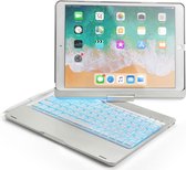 iPad 10.2 2020 (8e gen)/iPad 10.2 (2019) Toetsenbord Hoes hoesje - CaseBoutique - Effen Zilver - Aluminium