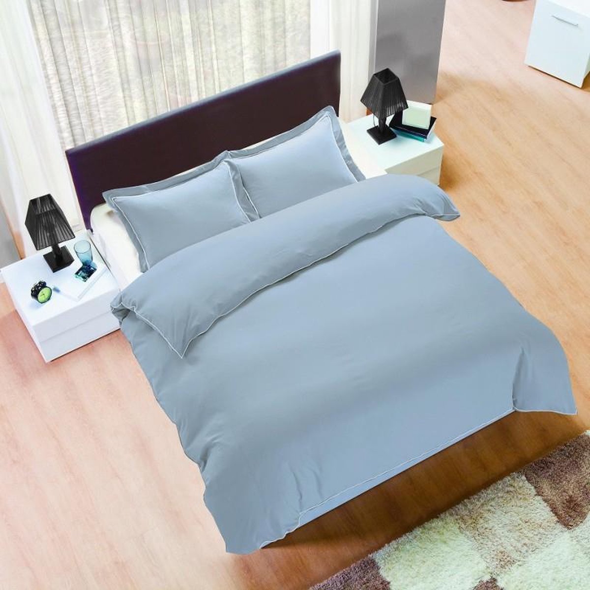 Hotel Home Collection - Dekbedovertrek - Aberdeen - Blauw