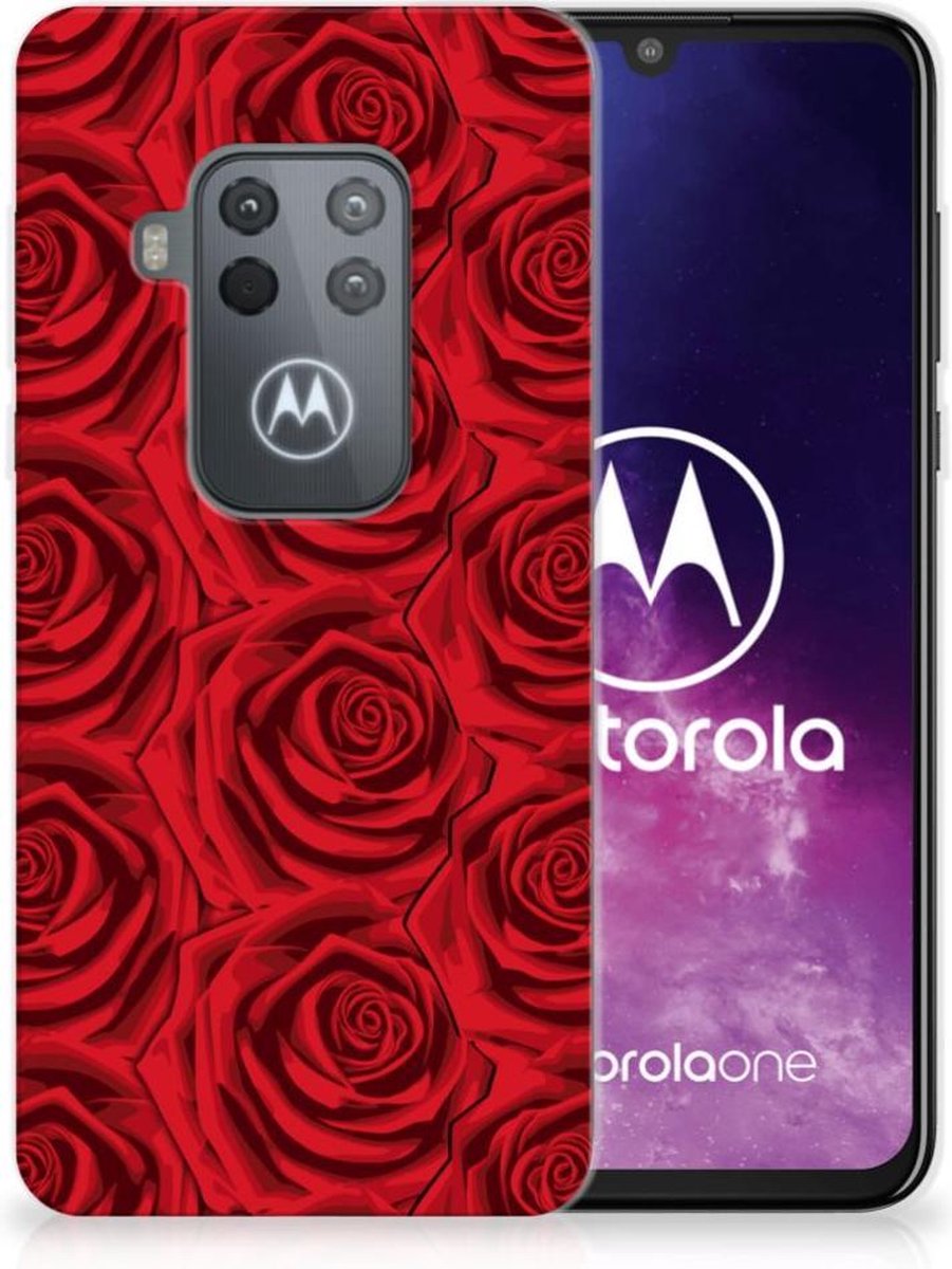 Motorola One Zoom TPU Case Red Roses