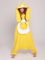 KIMU Onesie Care Bear Yellow - Taille 110-116 - Care Bear Suit Funshine Bear Sun Kids Bear Suit Bear Pyjama Festival