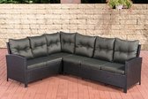 Clp Bermeo Tuinset - 1,25 mm Poly rotan - rotan : zwart, Antraciet