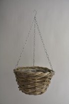 Rieten Manden Verschillende Vormen - Hanging Basket Wood Chip Grey-wash D30 H19cm