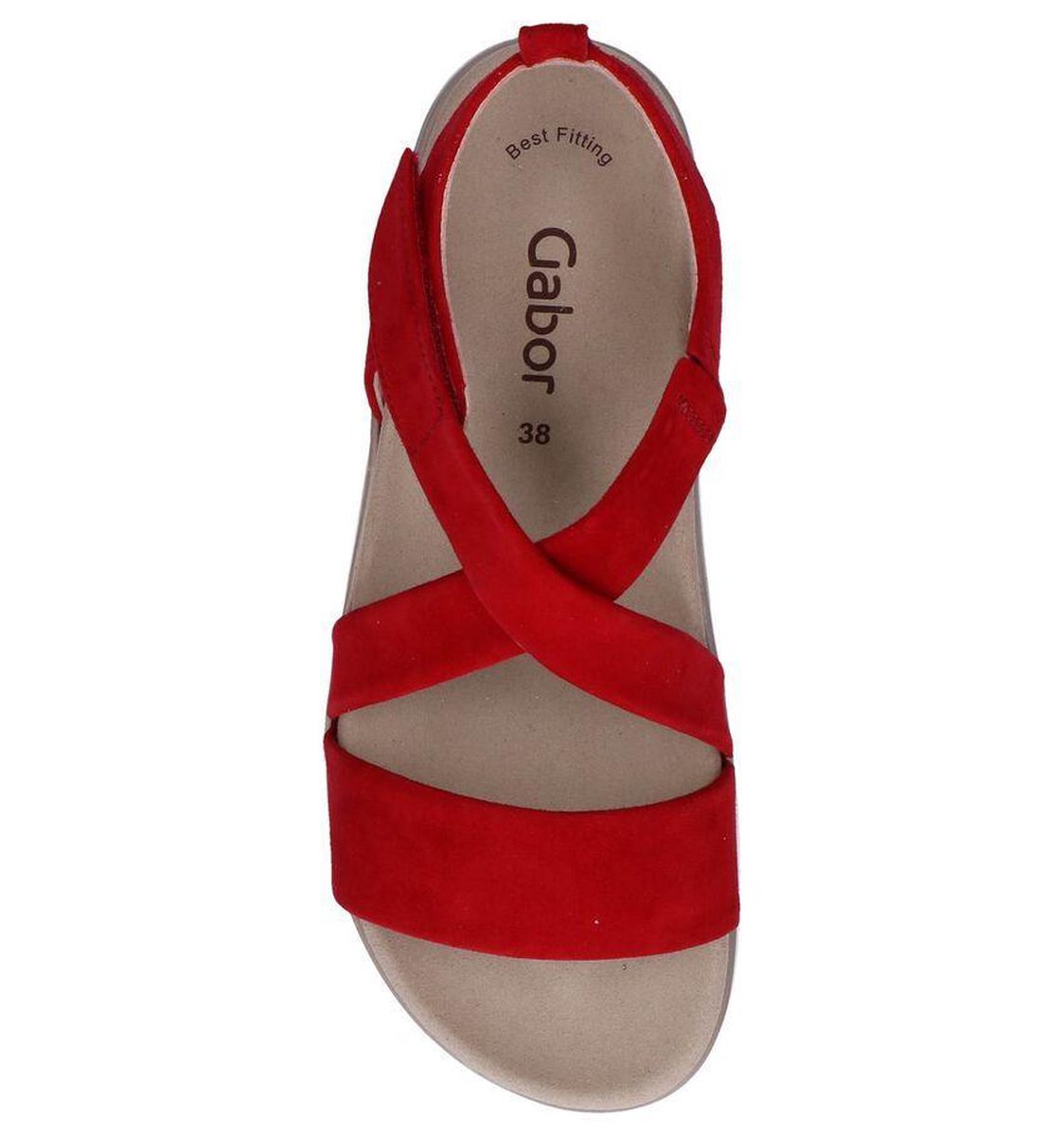 Rode Sandalen Gabor Best Fitting Dames 38