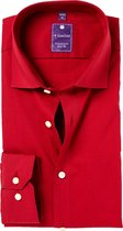 Redmond slim fit overhemd - rood - Strijkvriendelijk - Boordmaat: 41/42