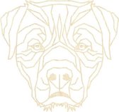 Rottweiler Geometrisch Hout 50 x 53 cm Light wood - Honden - Wanddecoratie