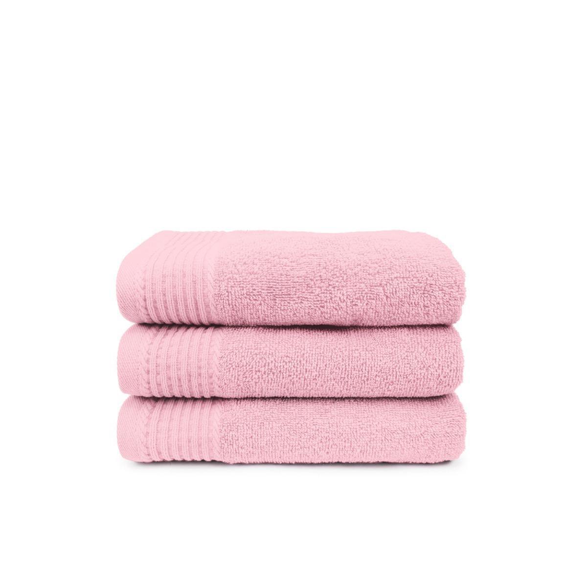 The One Voordeel Maxi Badlakens Licht Roze 3 stuks 100x180cm