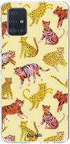 Casetastic Samsung Galaxy A51 (2020) Hoesje - Softcover Hoesje met Design - Wild Cats Print