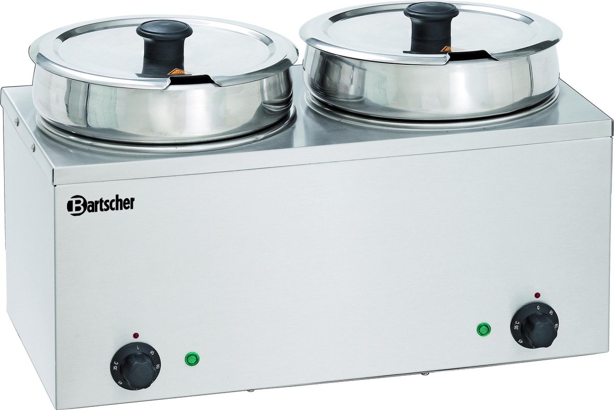 Bain Marie Hotpot - Elektrisch - 2x 6,5 Liter - Bartscher 606065 - Horeca & Professioneel