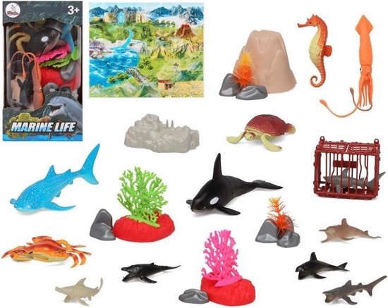 12x Plastic zee dieren speelgoed figuren voor kinderen - Plastic dieren  speelsets -... | bol.com