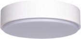 LED Plafondlamp - Aigi Santi - Opbouw Rond 12W - Helder/Koud Wit 6500K - Mat Wit Aluminium - BES LED