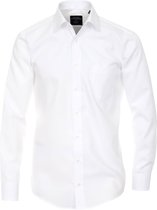 CASA MODA modern fit overhemd - popeline - wit - Strijkvrij - Boordmaat: 40