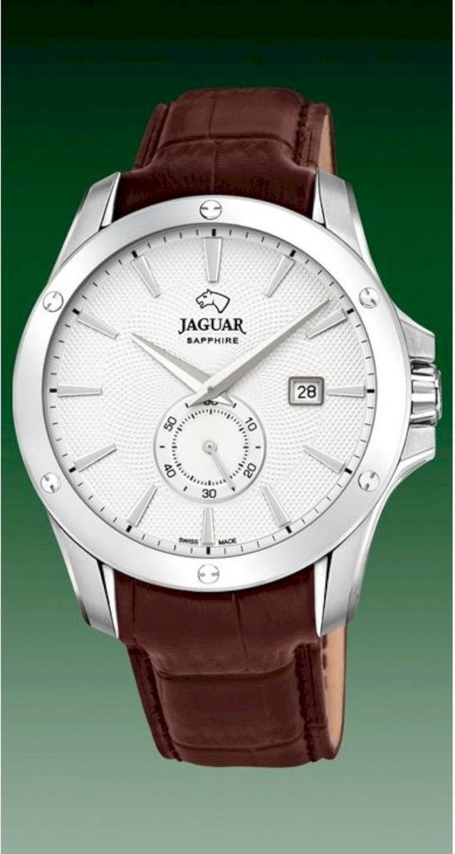Jaguar Acamar Horloge - Jaguar heren horloge - Wit - diameter 44 mm - roestvrij staal
