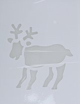 Kerst raamsjablonen rendier plaatjes 35 cm - Raamdecoratie Kerst - Sneeuwspray sjabloon