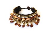 Armband Hippy de Colores bruin