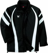 Erima Liga Coach Jacket Kinderen - Zwart / Wit | Maat: 140
