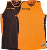 Spalding Essential Reversible Shirt Kinderen - Oranje / Zwart | Maat: 140