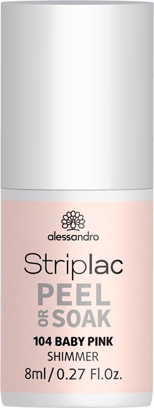 Alessandro Striplac Peel Or Soak Set – Baby Pink Nagellack & Top Coat, LED-härtend