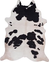 Lederlook dierenhuid Toledo - Zwart-wit - 155x190 cm