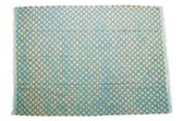 Moderne blauwe kelim 253cm x 185cm