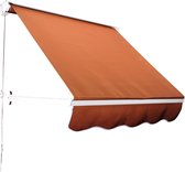 Sunny Luifel handmatig uitschuifbaar aluminium zonnescherm bruin 122 x 70 cm