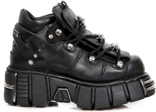 New Rock Lage schoenen -40 Shoes- M-106-S1 Zwart/Zilverkleurig