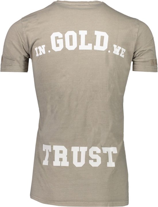 In Gold We Trust T-shirt Grijs Normaal Maat L Mannen Never Out Of |  thepadoctor.com