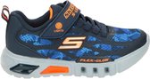 Skechers Flex-Glow - Rondler Jongens Sneakers - Navy/Orange - Maat 30