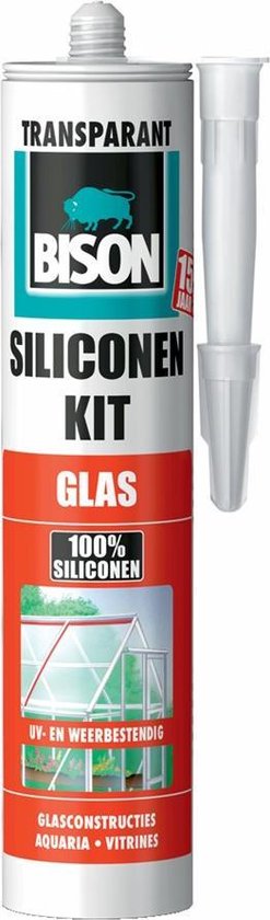 Bermad Roux een vuurtje stoken Bison Siliconenkit Glas Koker - Transparant - 310 ml | bol.com