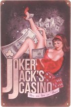 Metalen plaatje - Joker Jacks casino