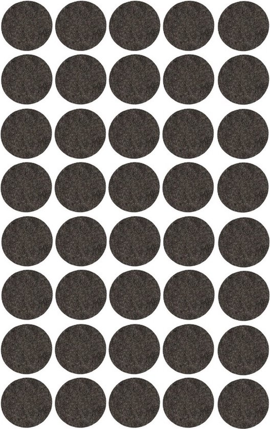 40x Zwarte ronde meubelviltjes/antislip noppen 2,6 cm - Beschermviltjes - Stoelviltjes - Vloerbeschermers - Meubelvilt - Viltglijders