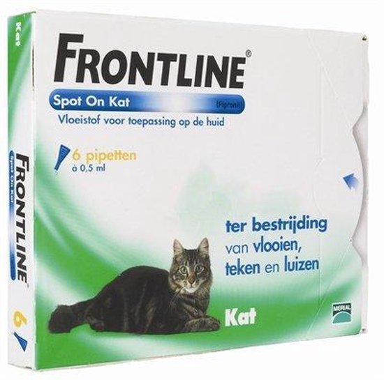 Frontline Spot On Kat Tegen vlooien en teken 4 pipetten