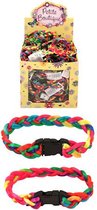 144 Stuks - Uitdeelcadeautjes - Neon Gekleurde Kinder Armbanden - In Traktatiebox - Gevlochten Armband - Traktatie voor kinderen