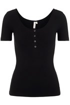 Pieces T-shirt Pckitte Ss Top Noos Bc 17101439 Black Dames Maat - XL