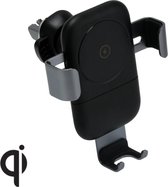NÖRDIC QICR-N1000 Support de téléphone avec chargement sans fil Qi pour voiture 10W, pour iPhone et Android, noir