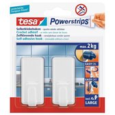 Tesa Powerstrips Haken Classic Large - Wit - 2 Stuks