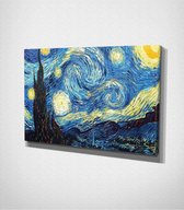 The Starry Night - 30 x 40 cm - Schilderij - Canvas - Slaapkamer - Wanddecoratie  - Slaapkamer - Foto op canvas