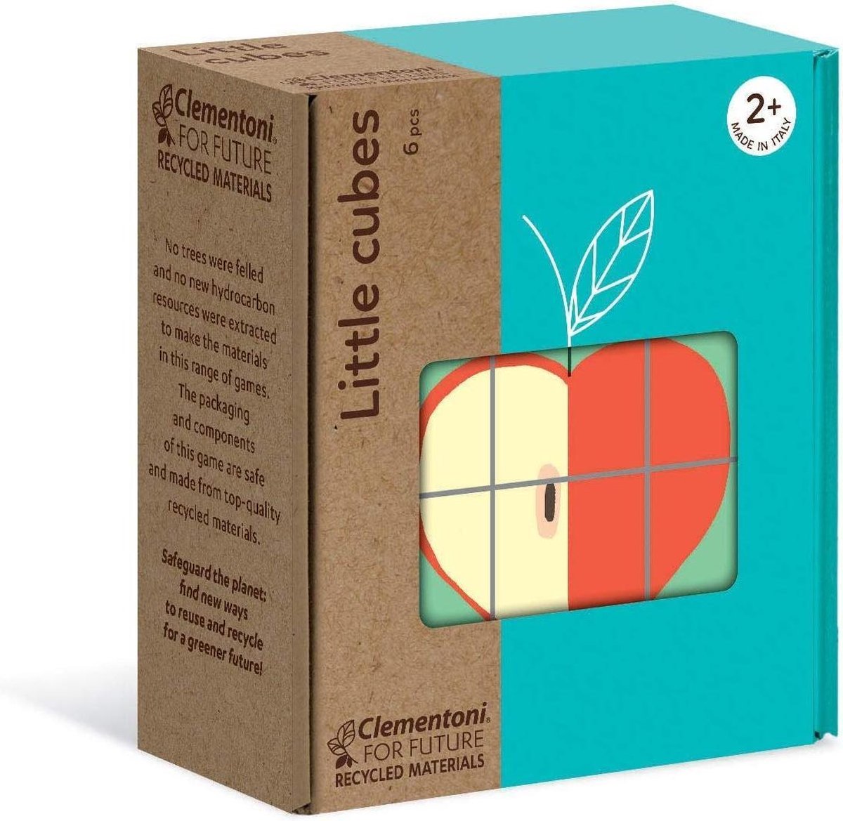 Afbeelding van product Clementoni Blokkenpuzzel Little Cubes Fruit Junior Hout 12-delig