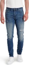 Purewhite - Stan 355 Damaged Heren Slim Fit   Jeans  - Blauw - Maat 28