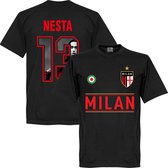 AC Milan Nesta Gallery Team T-Shirt - Zwart - XS