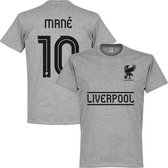 Liverpool Mane 10 Team T-Shirt - Grijs - S
