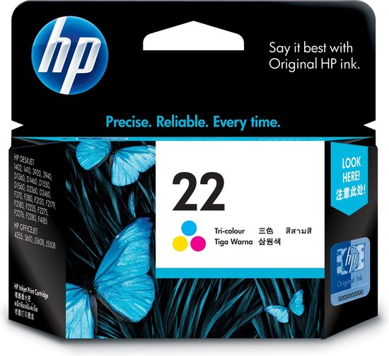 HP 22 Origineel Cyaan, Magenta, Geel 1 stuk(s)